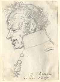 portrait de Vivant Denon par Houdetot,1807, 70*100 mm, crayon,n�85 dans la collection