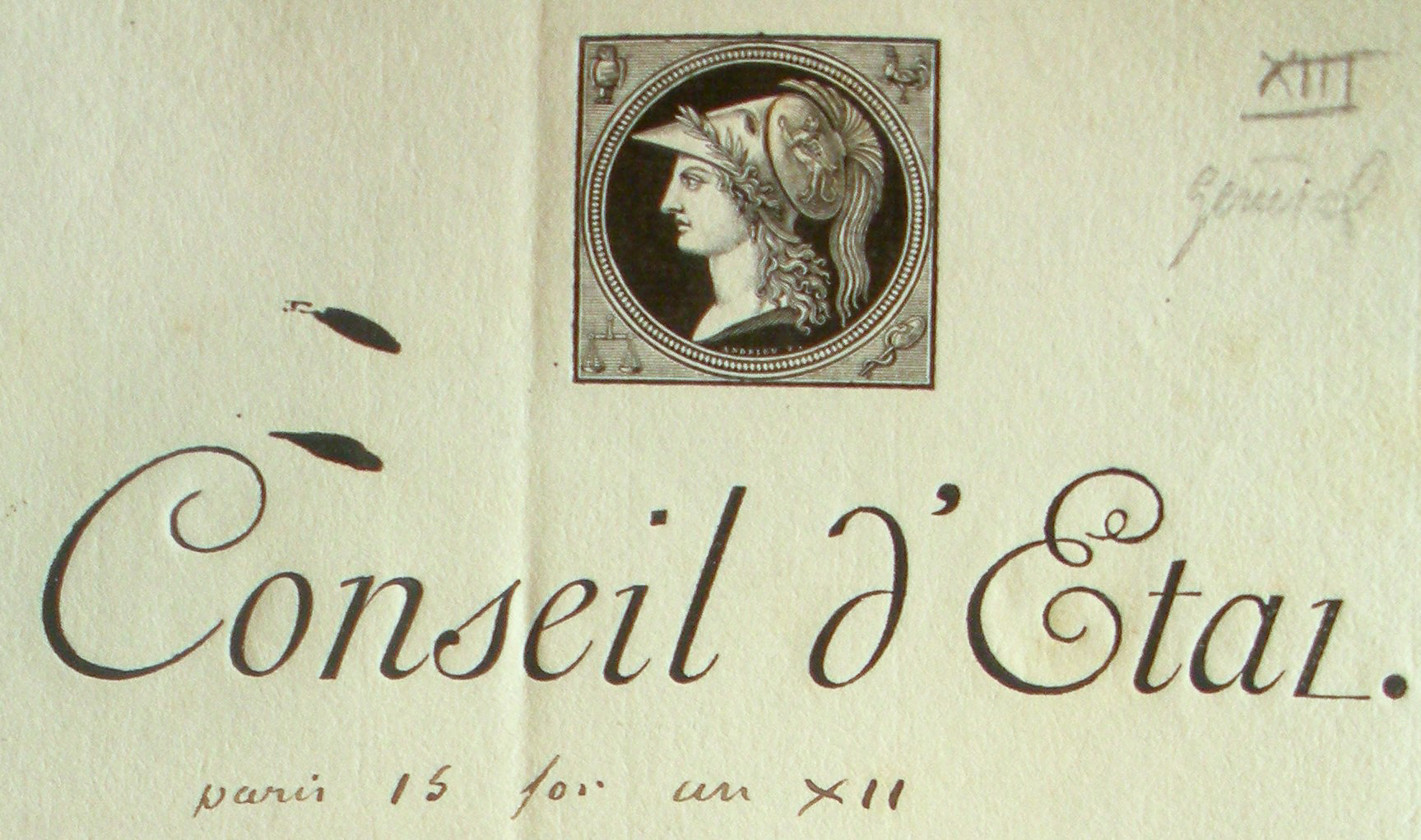 Papier à entête du Conseil d'État