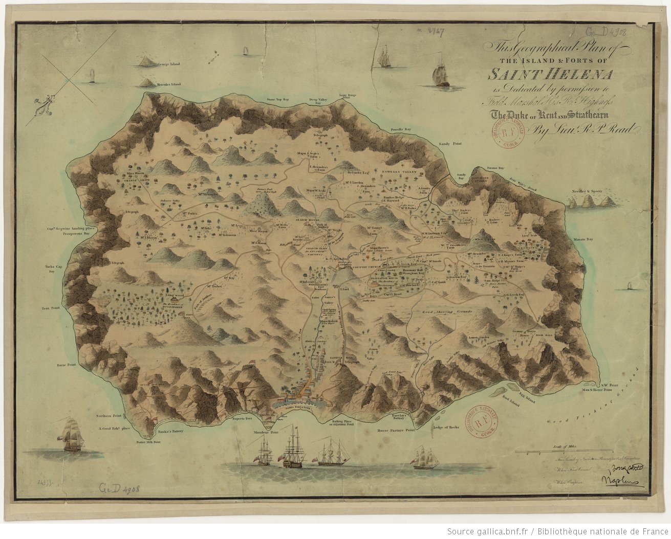 Carte de Sainte-Hélène