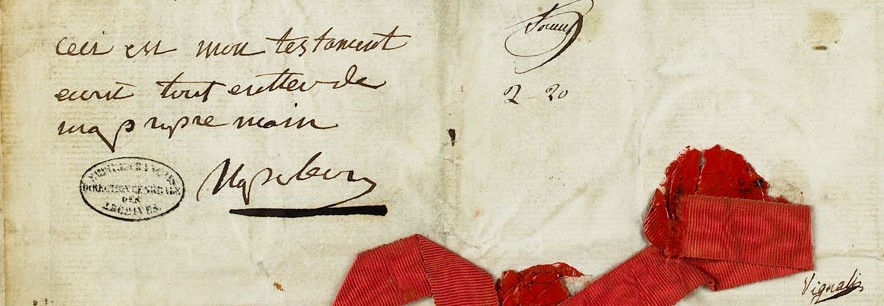 Signature de Napoléon sur son testament