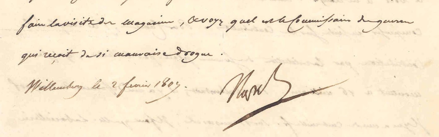 Lettre de Napoléon, 1807