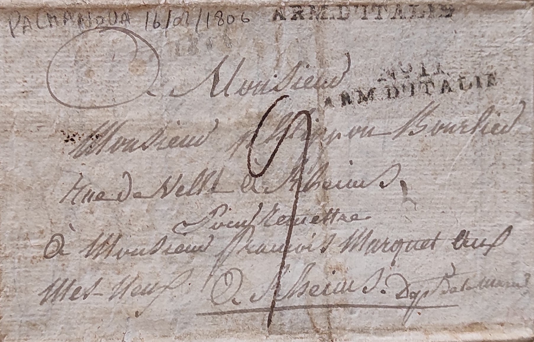 Enveloppe d'une lettre de soldat