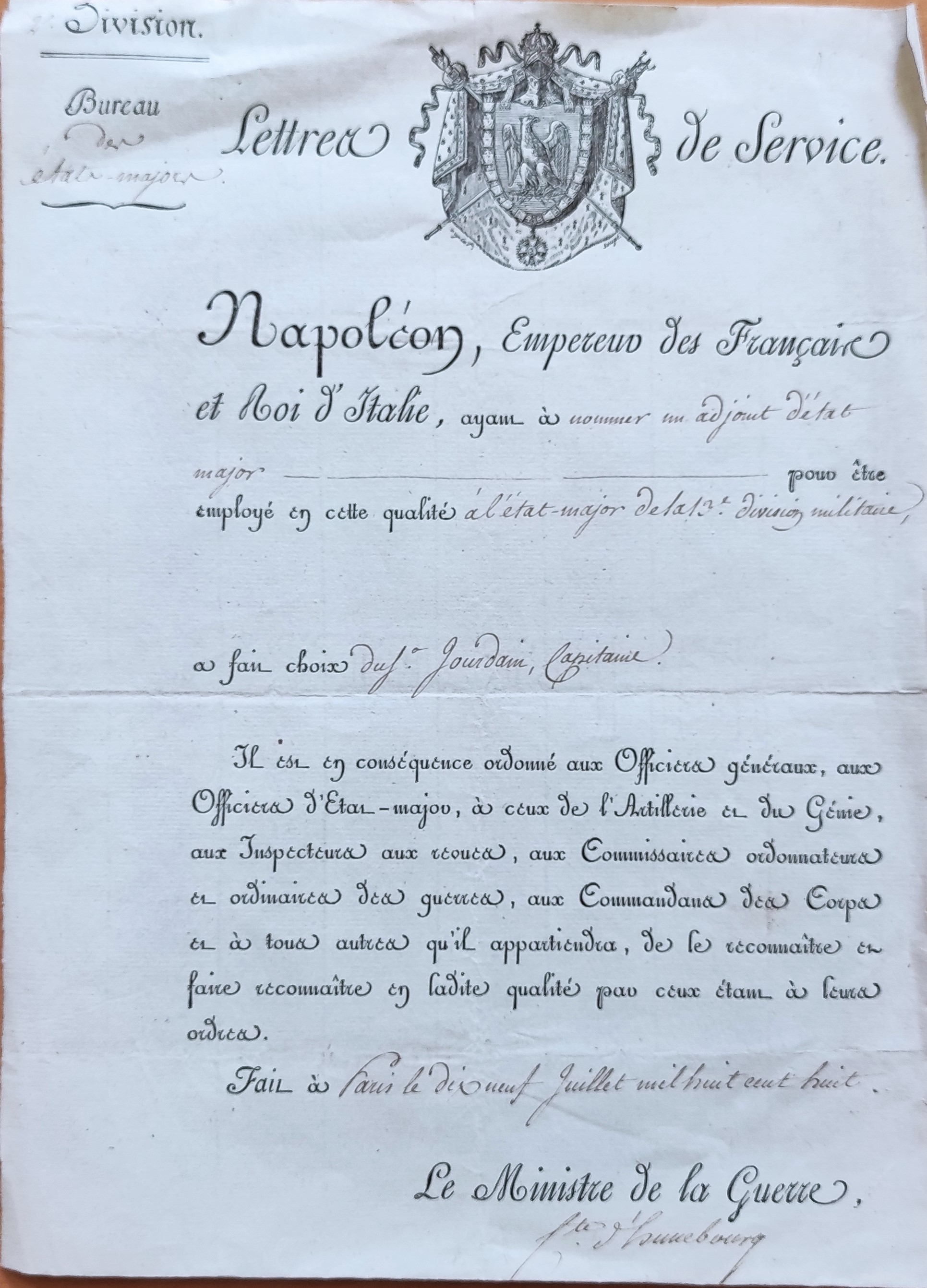 Brevet de capitaine de Laurent Jourdain